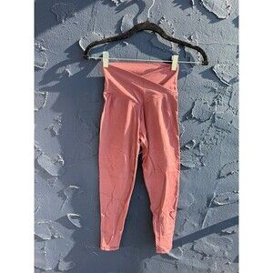 aerie crossover pink leggings